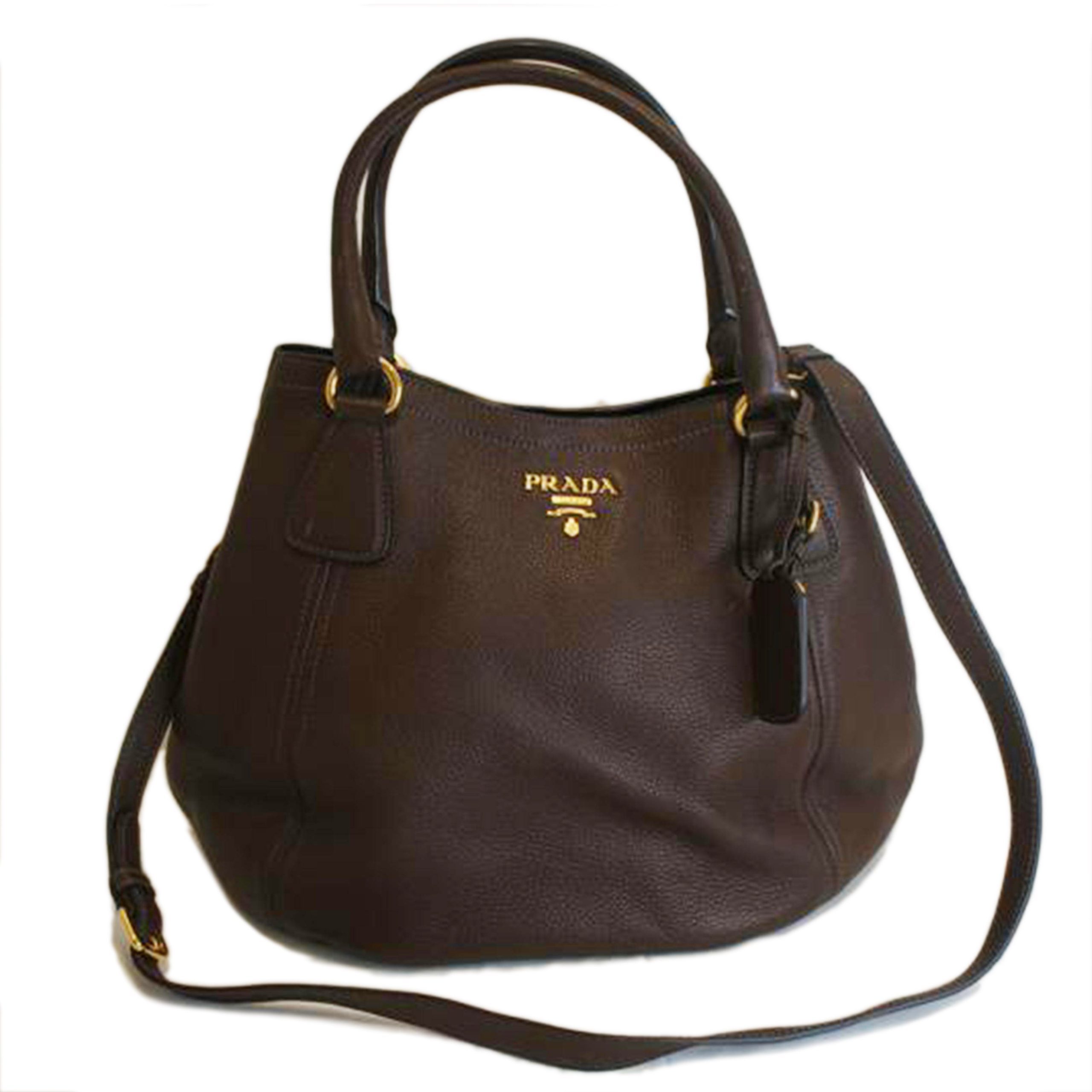 Prada Prada Leather 2way Brown